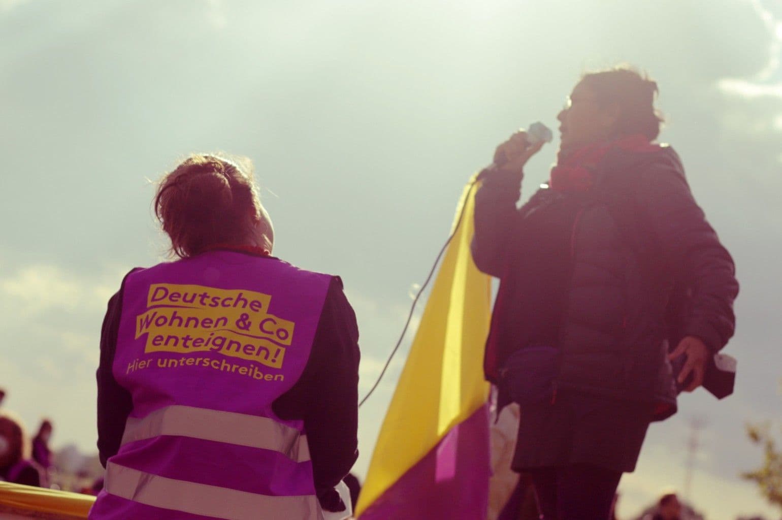 Two female DWE activists