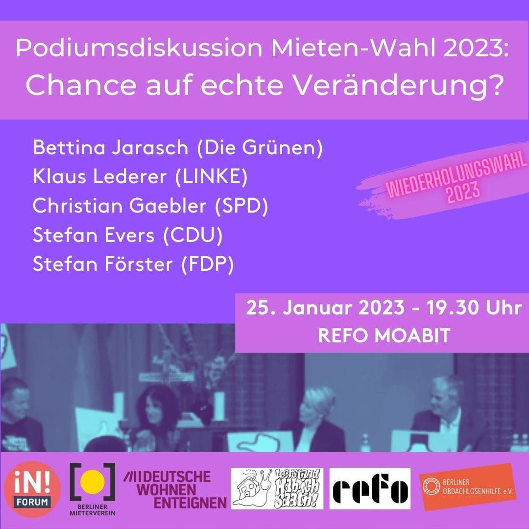 Mieten-Wahl 2023 Sharepic mit Namen von Teilnehmenden
